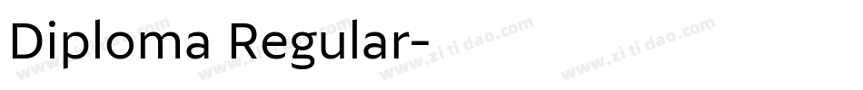 Diploma Regular字体转换